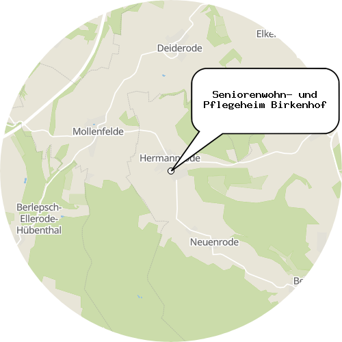 Kartenausschnitt für die Firma Seniorenwohn- und Pflegeheim Birkenhof