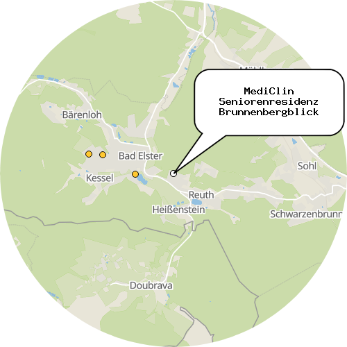 Kartenausschnitt für die Firma MediClin Seniorenresidenz Brunnenbergblick