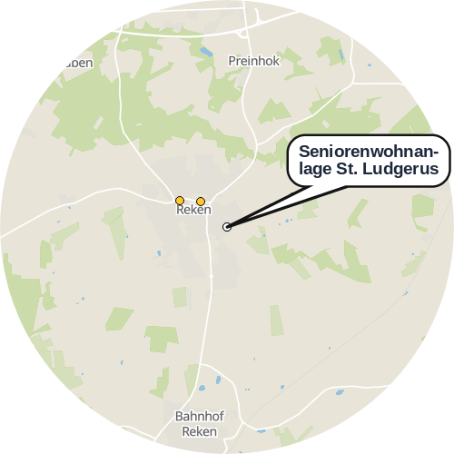 Kartenausschnitt für die Firma Seniorenwohnanlage St. Ludgerus