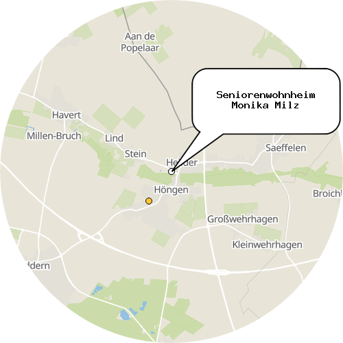 Kartenausschnitt für die Firma Seniorenwohnheim Monika Milz