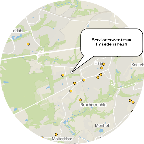 Kartenausschnitt für die Firma Seniorenzentrum Friedensheim
