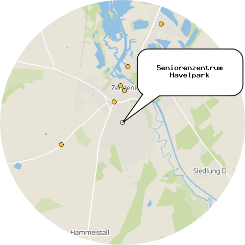 Kartenausschnitt für die Firma Seniorenzentrum Havelpark