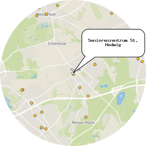 Kartenausschnitt für die Firma Seniorenzentrum St. Hedwig