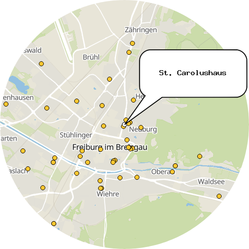 Kartenausschnitt für die Firma St. Carolushaus