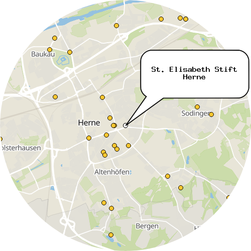 Kartenausschnitt für die Firma St. Elisabeth Stift Herne