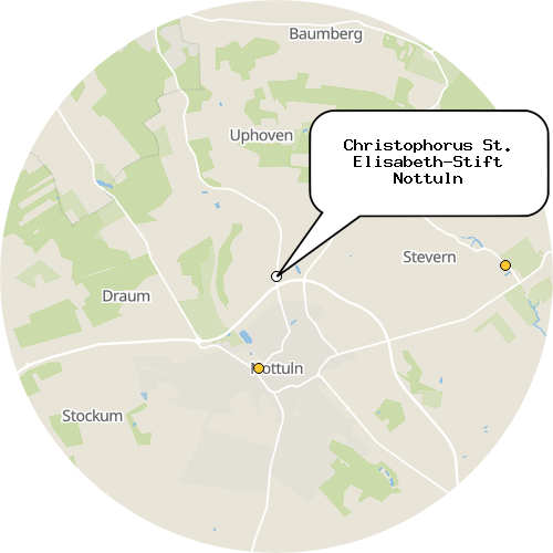 Kartenausschnitt für die Firma Christophorus St. Elisabeth-Stift Nottuln