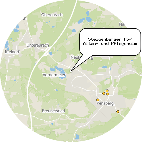 Kartenausschnitt für die Firma Steigenberger Hof Alten- und Pflegeheim