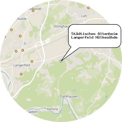 Kartenausschnitt für die Firma Städtisches Altenheim Langerfeld Hölkesöhde