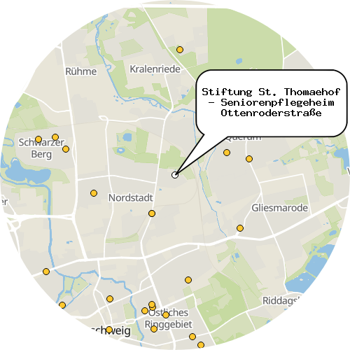 Kartenausschnitt für die Firma Stiftung St. Thomaehof - Seniorenpflegeheim Ottenroderstraße