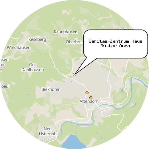 Kartenausschnitt für die Firma Caritas-Zentrum Haus Mutter Anna