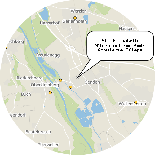Kartenausschnitt für die Firma St. Elisabeth Pflegezentrum gGmbH Ambulante Pflege