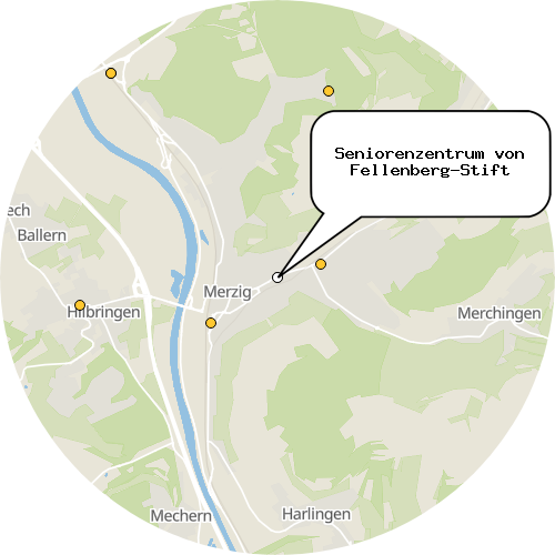 Kartenausschnitt für die Firma Seniorenzentrum von Fellenberg-Stift