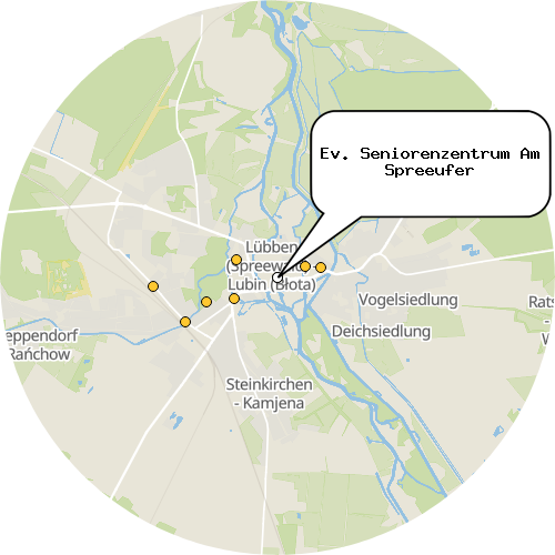 Kartenausschnitt für die Firma Ev. Seniorenzentrum Am Spreeufer