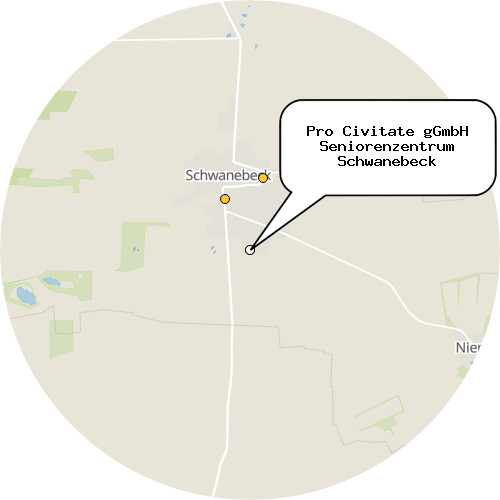 Kartenausschnitt für die Firma Pro Civitate gGmbH Seniorenzentrum Schwanebeck