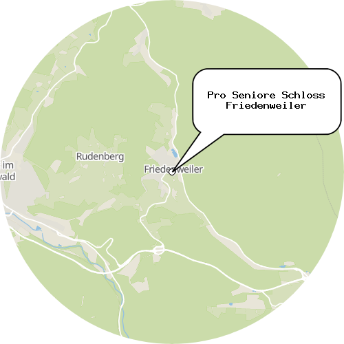 Kartenausschnitt für die Firma Pro Seniore Schloss Friedenweiler