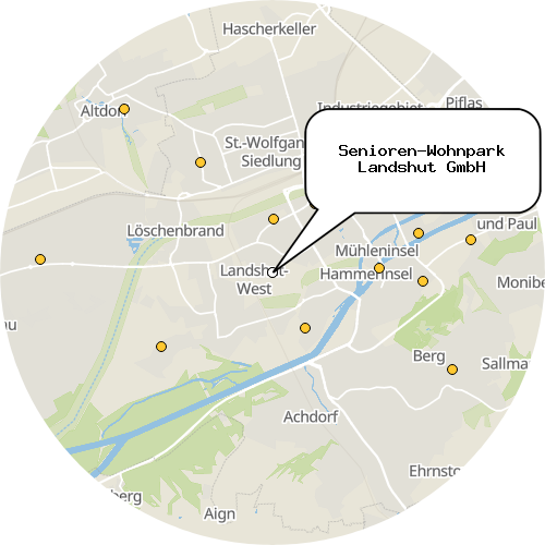 Kartenausschnitt für die Firma Senioren-Wohnpark Landshut GmbH