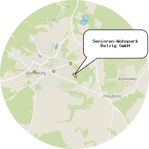 Kartenausschnitt für die Firma Senioren-Wohnpark Belzig GmbH