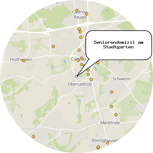 Kartenausschnitt für die Firma Seniorendomizil am Stadtgarten