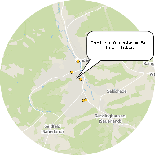 Kartenausschnitt für die Firma Caritas-Altenheim St. Franziskus