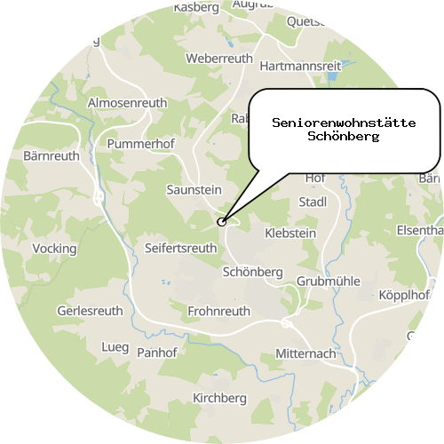 Kartenausschnitt für die Firma Seniorenwohnstätte Schönberg
