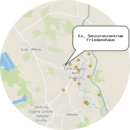 Kartenausschnitt für die Firma Ev. Seniorenzentrum Friedenshaus