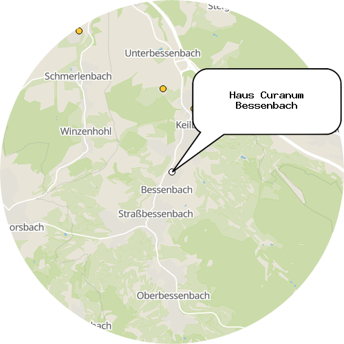 Kartenausschnitt für die Firma Haus Curanum Bessenbach