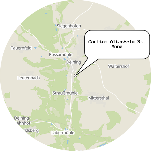 Kartenausschnitt für die Firma Caritas Altenheim St. Anna