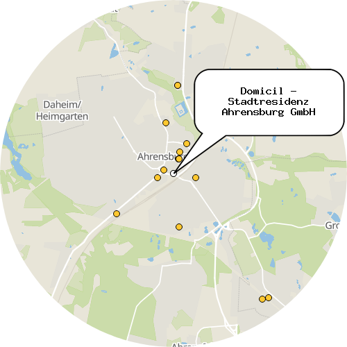 Kartenausschnitt für die Firma Domicil - Stadtresidenz Ahrensburg GmbH