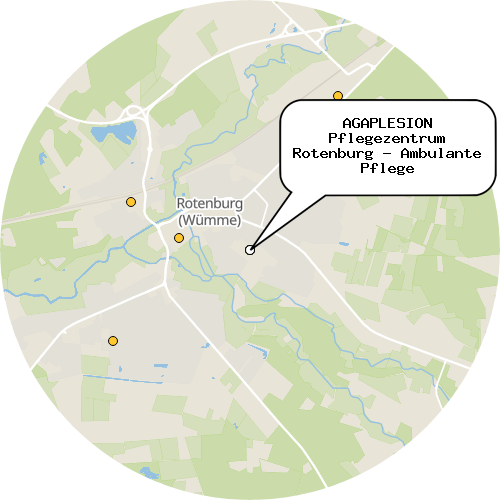 Kartenausschnitt für die Firma AGAPLESION Pflegezentrum Rotenburg - Ambulante Pflege