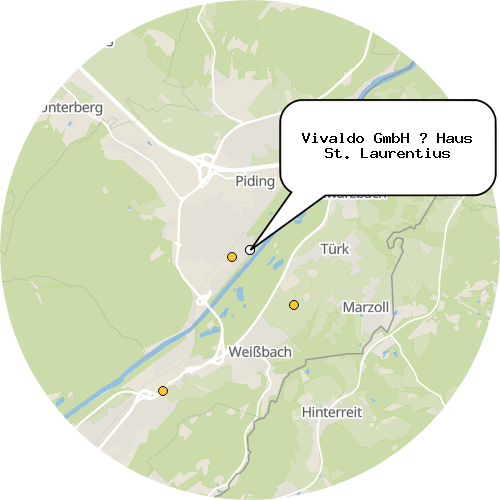 Kartenausschnitt für die Firma Vivaldo GmbH – Haus St. Laurentius