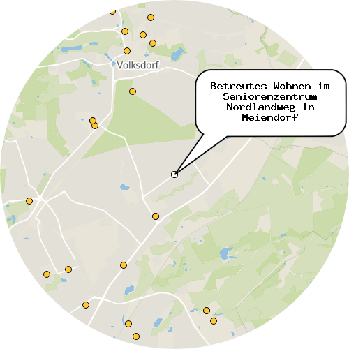 Kartenausschnitt für die Firma Betreutes Wohnen im Seniorenzentrum Nordlandweg in Meiendorf