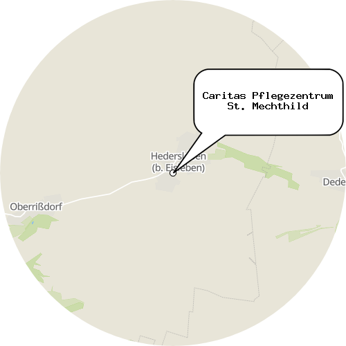 Kartenausschnitt für die Firma Caritas Pflegezentrum St. Mechthild