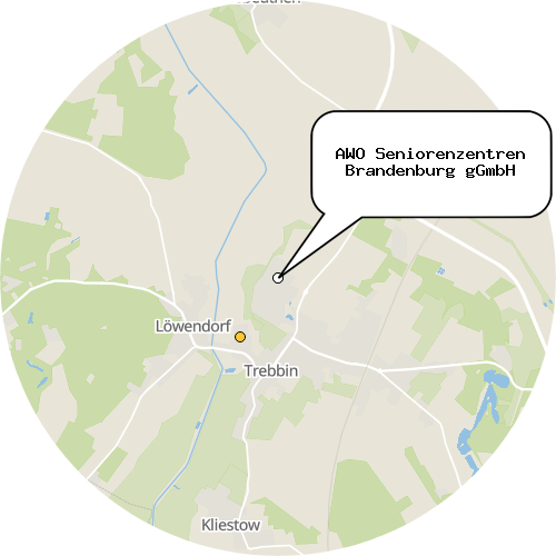 Kartenausschnitt für die Firma AWO Seniorenzentren Brandenburg gGmbH