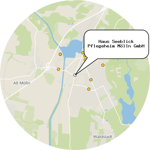 Kartenausschnitt für die Firma Haus Seeblick Pflegeheim Mölln GmbH