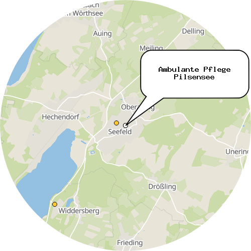 Kartenausschnitt für die Firma Ambulante Pflege Pilsensee