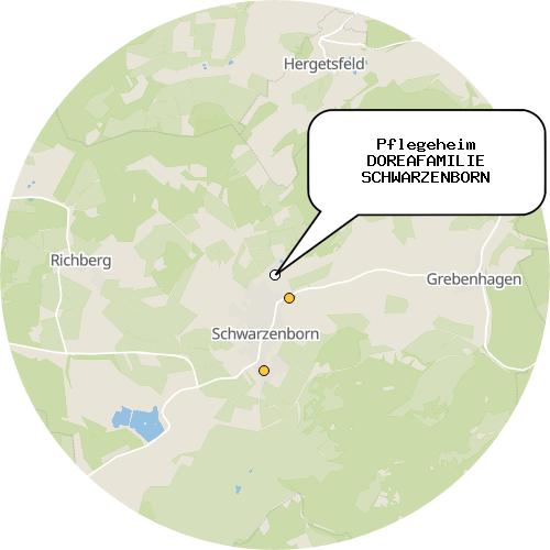 Kartenausschnitt für die Firma Pflegeheim DOREAFAMILIE SCHWARZENBORN