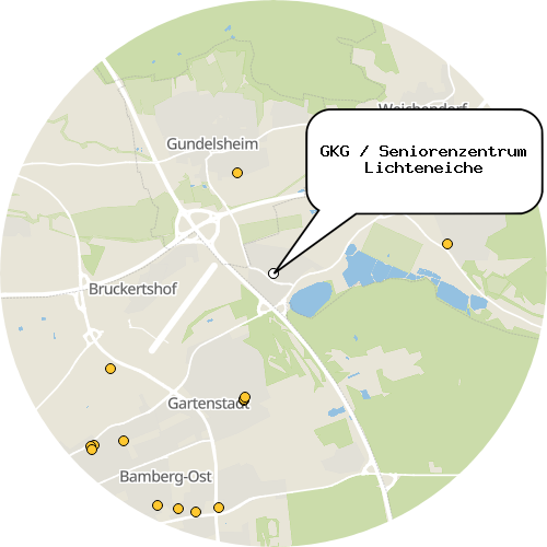 Kartenausschnitt für die Firma GKG / Seniorenzentrum Lichteneiche