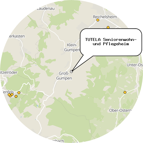 Kartenausschnitt für die Firma TUTELA Seniorenwohn- und Pflegeheim