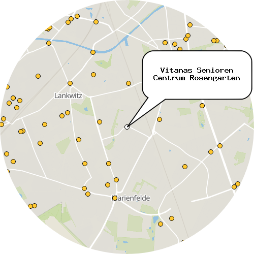 Kartenausschnitt für die Firma Vitanas Senioren Centrum Rosengarten