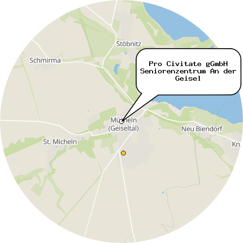 Kartenausschnitt für die Firma Pro Civitate gGmbH Seniorenzentrum An der Geisel