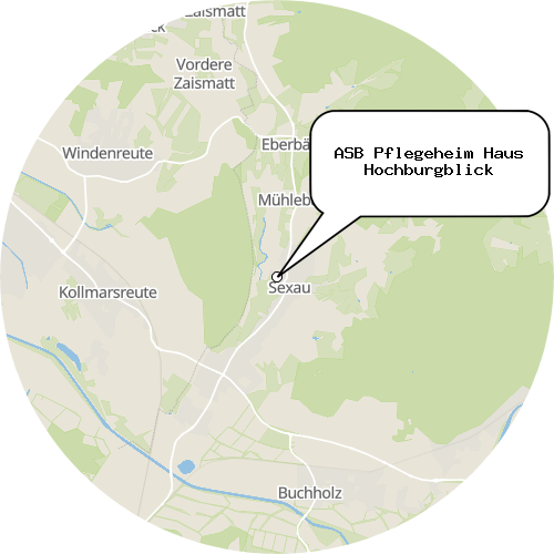 Kartenausschnitt für die Firma ASB Pflegeheim Haus Hochburgblick
