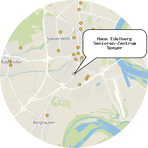 Kartenausschnitt für die Firma Haus Edelberg Senioren-Zentrum Speyer