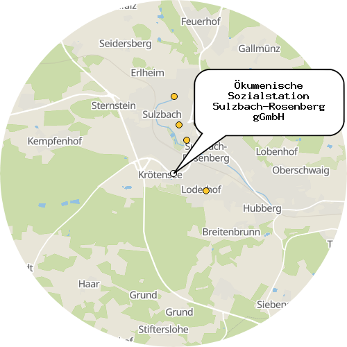 Kartenausschnitt für die Firma Ökumenische Sozialstation Sulzbach-Rosenberg gGmbH