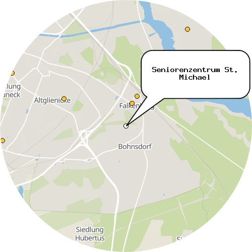 Kartenausschnitt für die Firma Seniorenzentrum St. Michael