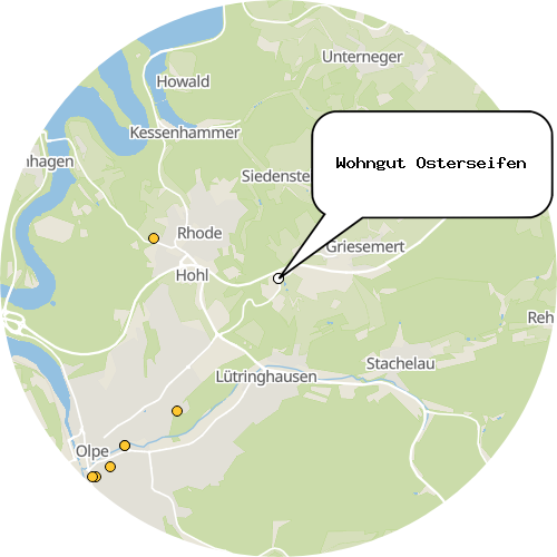 Kartenausschnitt für die Firma Wohngut Osterseifen
