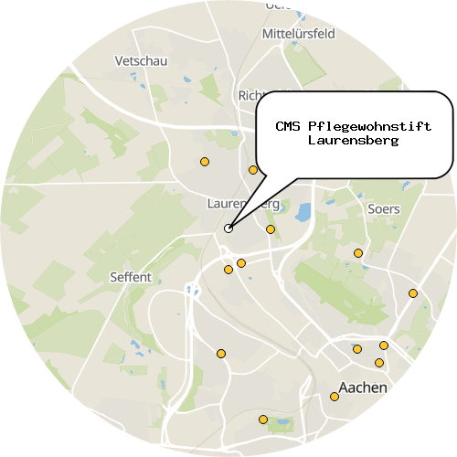 Kartenausschnitt für die Firma CMS Pflegewohnstift Laurensberg