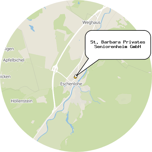 Kartenausschnitt für die Firma St. Barbara Privates Seniorenheim GmbH