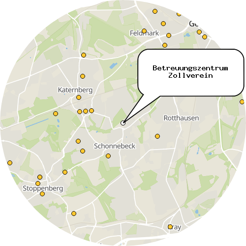 Kartenausschnitt für die Firma Betreuungszentrum Zollverein