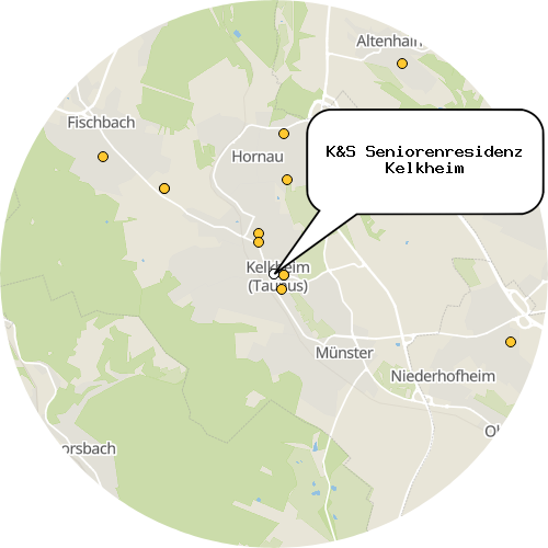 Kartenausschnitt für die Firma K&S Seniorenresidenz Kelkheim