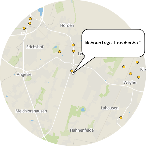Kartenausschnitt für die Firma Wohnanlage Lerchenhof